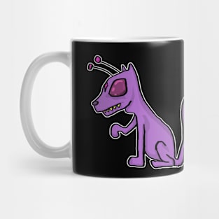 Purple alien dog Mug